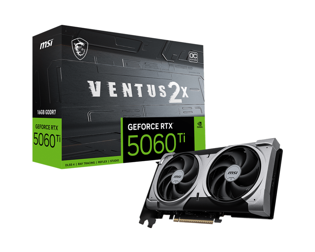 MSI GeForce RTX 5060 Ti VENTUS 2X PLUS 16GB OC - Graphics Card MSI GeForce RTX 5060 Ti VENTUS 2X PLUS 16GB OC - Graphics Card